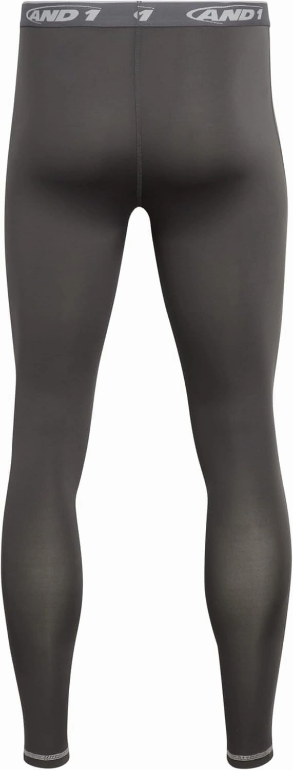 AND1 Men's Compression Leggings - 2 Pack Lightweight Moisture-Wicking Active Sports Compression Pants for Men (Sizes: S-XL)
