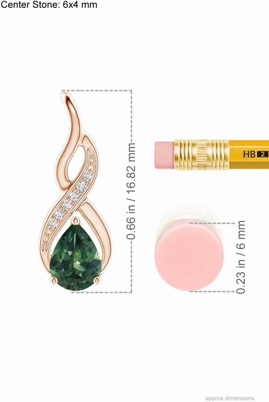 Angara Natural Teal Montana Sapphire Infinity Swirl Pendant with Diamonds in 14K Solid Gold/Platinum | Birthday, Engagement, Anniversary, Wedding Jewelry Gift for Women