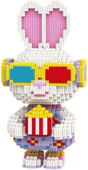 Animal Movie Fans Rabbit Micro Building Blocks Set（2000PCS 28cm High Series） Gift for Adults and Kids