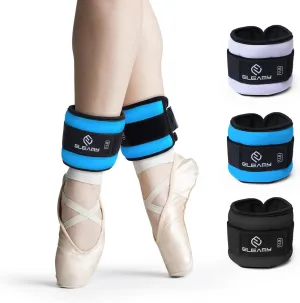 Ankle Weights for Women & Men - 0.5lb/1lb/2lb/3lb Pairs for Walking, Running, Yoga, Fitness - Premium Ice Silk Fabric - Comfortable, Durable & Tear Resistant