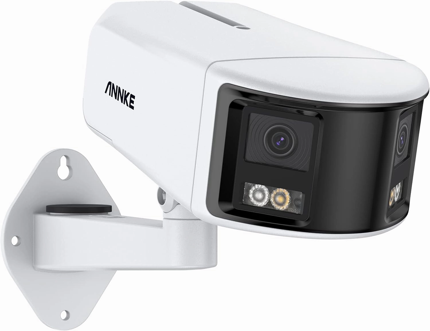 ANNKE FCD600 Dual-Lens Outdoor Security Camera with 180° FoV, 6MP Panoramic PoE IP Camera, Smart Human/Vehicle Detection, Color Night Vision, Two Way Audio, Supports MicroSD Card Up to 256GB