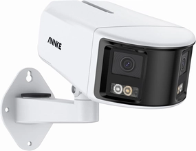 ANNKE FCD600 Dual-Lens Outdoor Security Camera with 180° FoV, 6MP Panoramic PoE IP Camera, Smart Human/Vehicle Detection, Color Night Vision, Two Way Audio, Supports MicroSD Card Up to 256GB