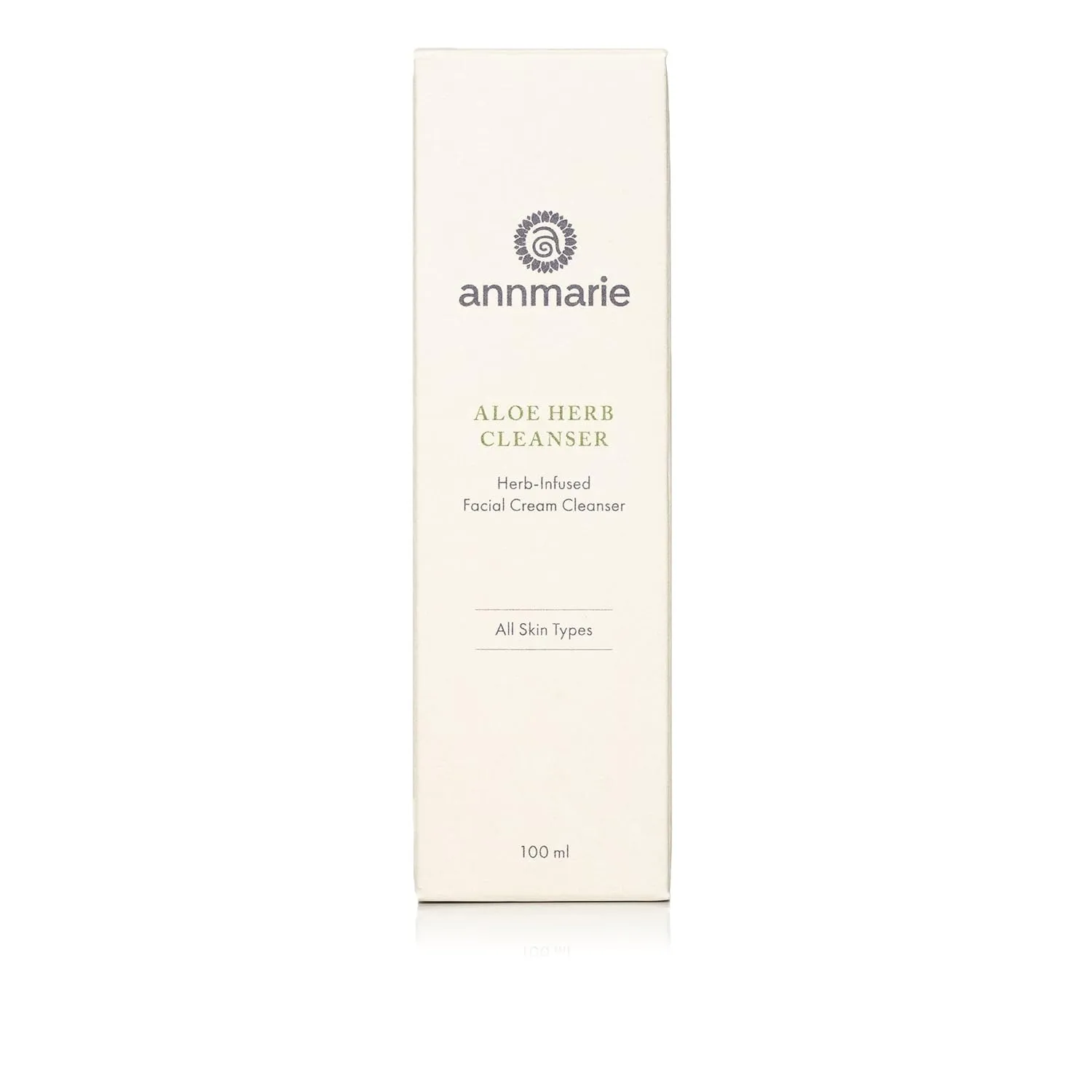 Annmarie Skin Care Aloe Herb Facial Cleanser - Gentle, pH-Balanced Cleanser with Aloe Vera, Coconut Oil & Calendula, Suitable for All Skin Types (100mL, 3.4 fl oz)