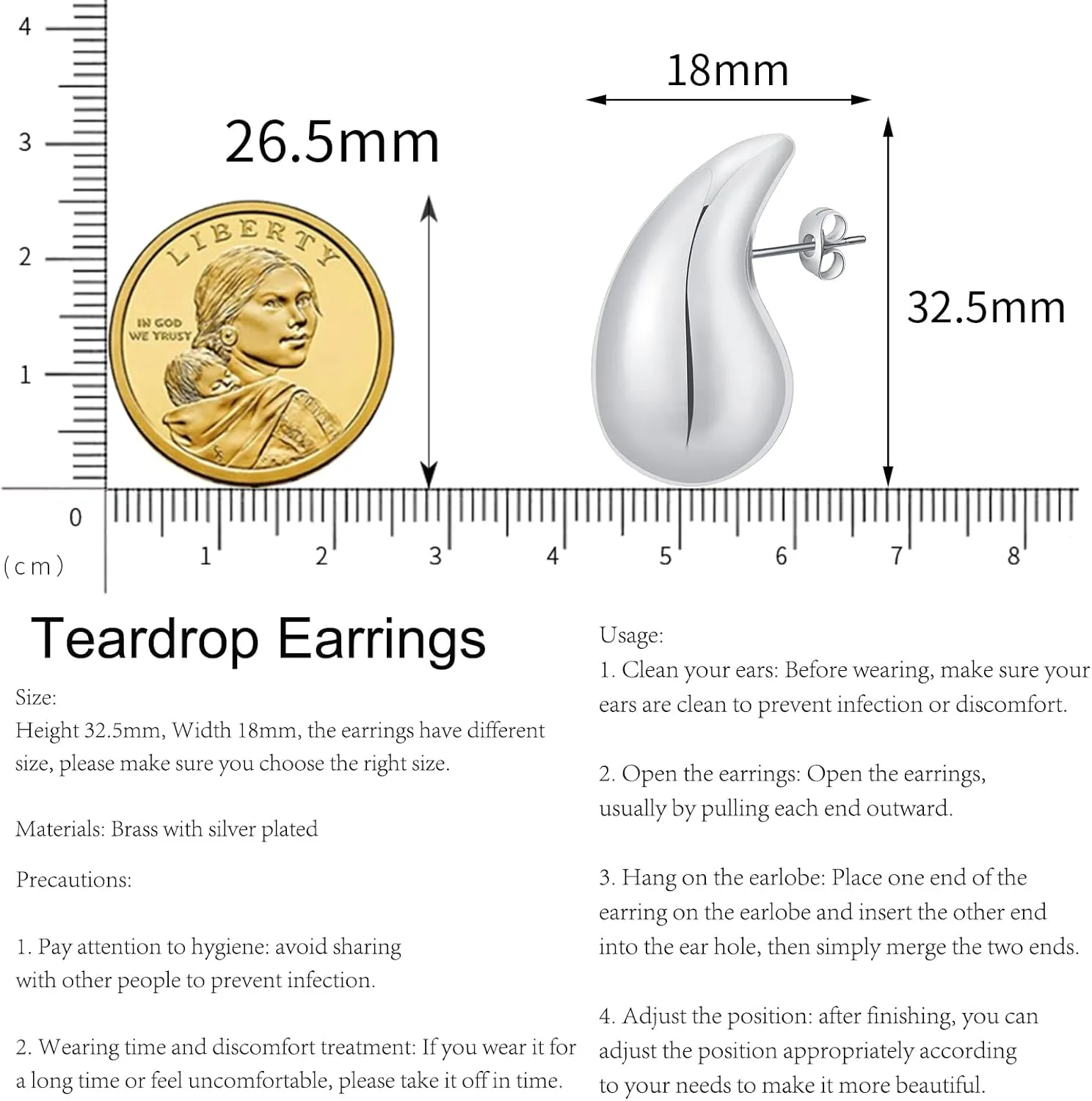 Apsvo Chunky Gold Hoop Earrings for Women, Dupes Earrings Lightweight Waterdrop Hollow Open Hoops, Hypoallergenic Gold Plated Earrings Fashion Jewelry