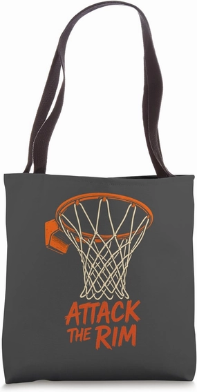 Attack The Rim Basketball Hoop Art For Dunkers Tote Bag
