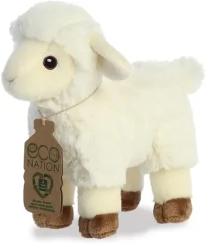 AURORA, 35040, Eco Nation Lamb 8In, Soft Toy, White
