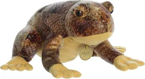 Aurora® Realistic Miyoni® American Bullfrog Stuffed Animal - Lifelike Detail - Cherished Companionship - Brown 11 Inches