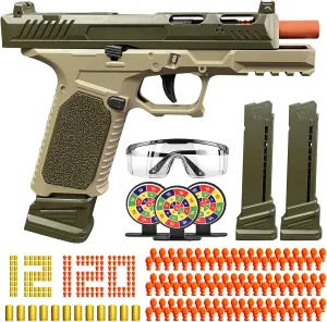 Automatic Shell Ejecting Toy Gun Pistol, Soft Bullet Toy Gun for Boys, Education Model Realistic Toy Pistol Shooting Game Toys Gifts Christmas Birthday for Kids 8 