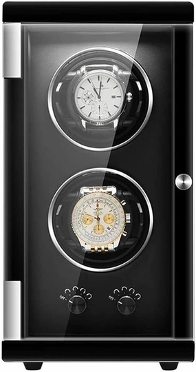 Automatic Watch Winder Box with Double Winding, Flexible Watch Pads, Wood Case, Piano Paint Finish, Silent Motor, Accessor