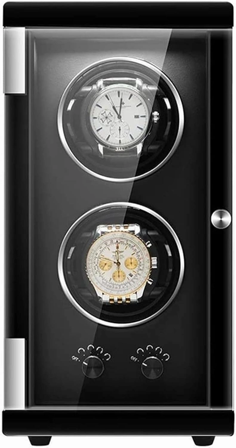 Automatic Watch Winder Box with Double Winding, Flexible Watch Pads, Wood Case, Piano Paint Finish, Silent Motor, Accessor