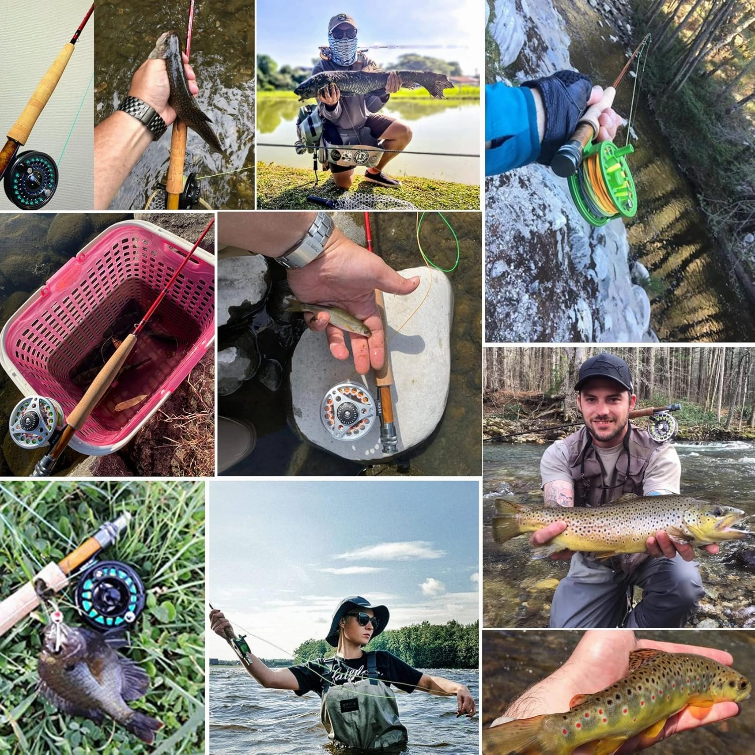 Aventik Stalker Fly Fishing Rod 4 Sections, 2/3 / 4WT, M-Fast Action IM12 Graphite Carbon Fiber Rod Blank 7/8FT Ultra Light Fly Rod with Extra Tip