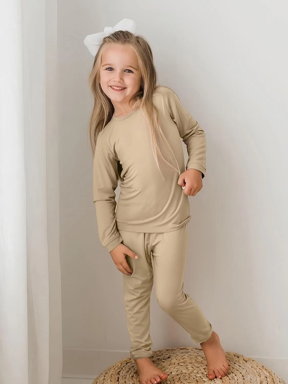BABY 2T-10Y Toddler Kids Girls Boys Soft Comfy 2pcs Set Long Sleeve Shirts and Pants Sets