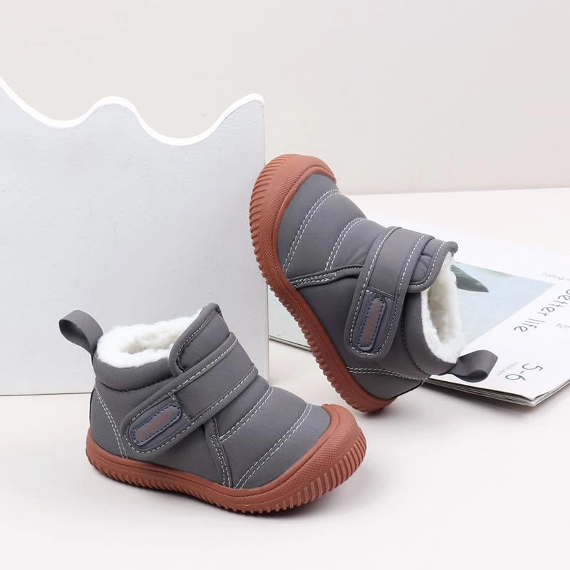 Baby Winter Snow Boots for Toddlers 1-3 Years Anti-Slip Outdoor Booties with Plush Faux Fur Lining, Lightweight & Warm for Boys & Girls
