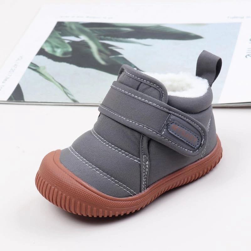 Baby Winter Snow Boots for Toddlers 1-3 Years Anti-Slip Outdoor Booties with Plush Faux Fur Lining, Lightweight & Warm for Boys & Girls