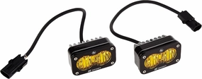 Baja Designs S2 Sport Black LED Light Pod Pair - 2PCS LED with Wiring Harness (Wide Cornering; Amber)