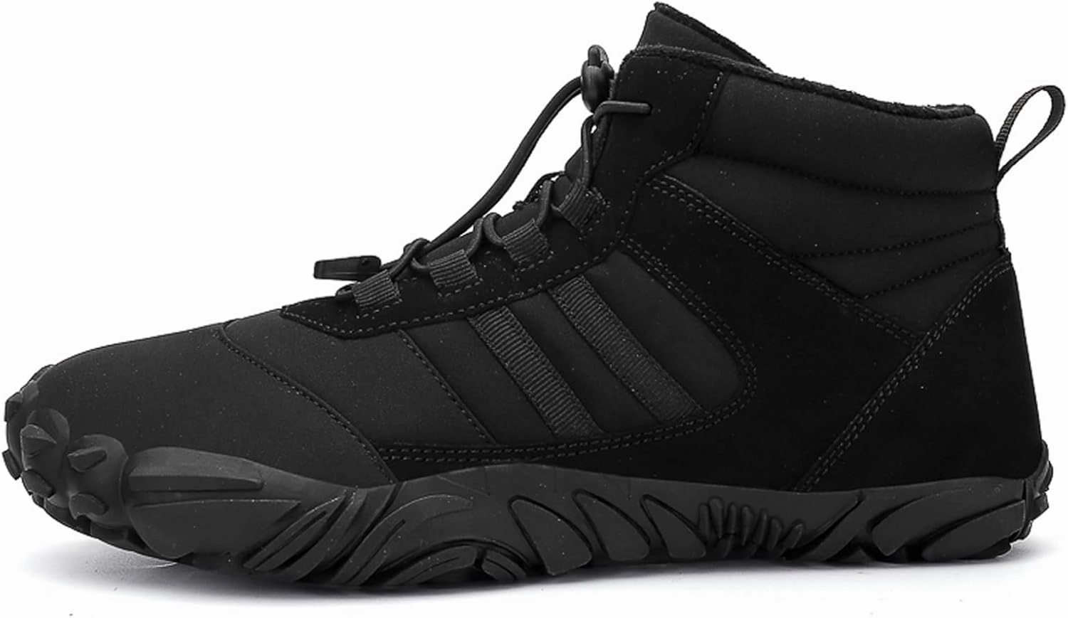 Barefoot Shoes Fur Lined Winter Mens Wide Toe Box Trail Runner Women Zero Drop Sole High top Walking Shoes Minimalist Outdoor Hiking Trekking Boots Sneakers
