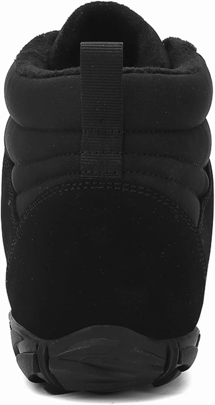 Barefoot Shoes Fur Lined Winter Mens Wide Toe Box Trail Runner Women Zero Drop Sole High top Walking Shoes Minimalist Outdoor Hiking Trekking Boots Sneakers