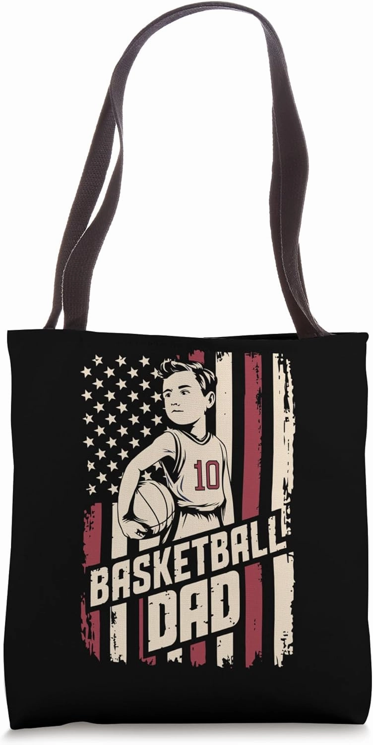 Basketball Dad Tee Funny Sports Father Birthday Tote Bag