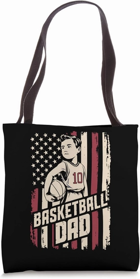 Basketball Dad Tee Funny Sports Father Birthday Tote Bag
