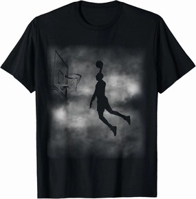 Basketball Dunk Silhouette Sportswear Design Slam Vision T-Shirt