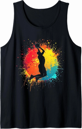 Basketball Dunk Silhouette Tank Top