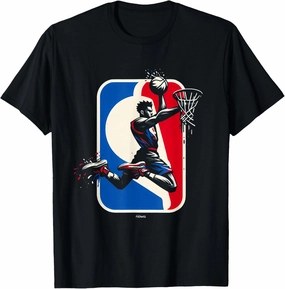 BASKETBALL LOGO HIGH FLYING LEFTY SLAM DUNK T-Shirt