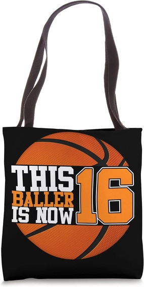 Basketball Player Baller 16th Birthday Sports Coach Graphic Tote Bag