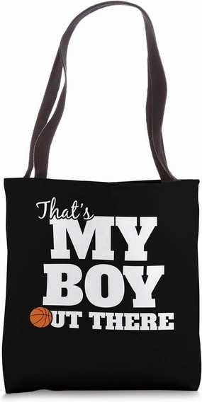 Basketball Proud Mom Dad Sports Supporter Tote Bag