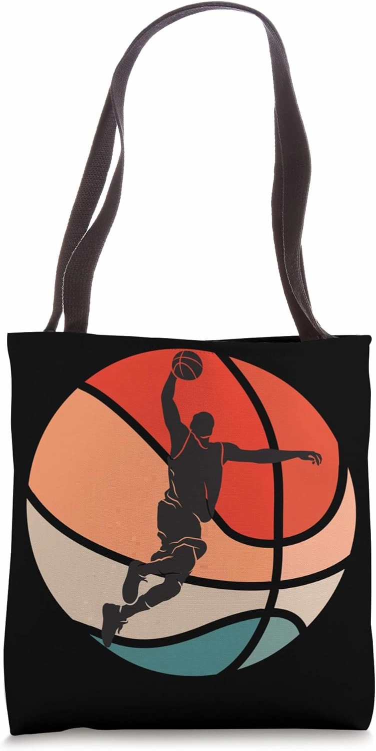 Basketballplayer retrostyle basketball Tote Bag