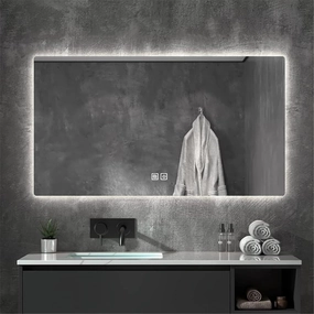 Bathroom Mirror, Anti-Fog and Explosion-Proof Decorative Mirror with Touch Switch Smart Makeup Mirror(White Light,600MM*800MM)