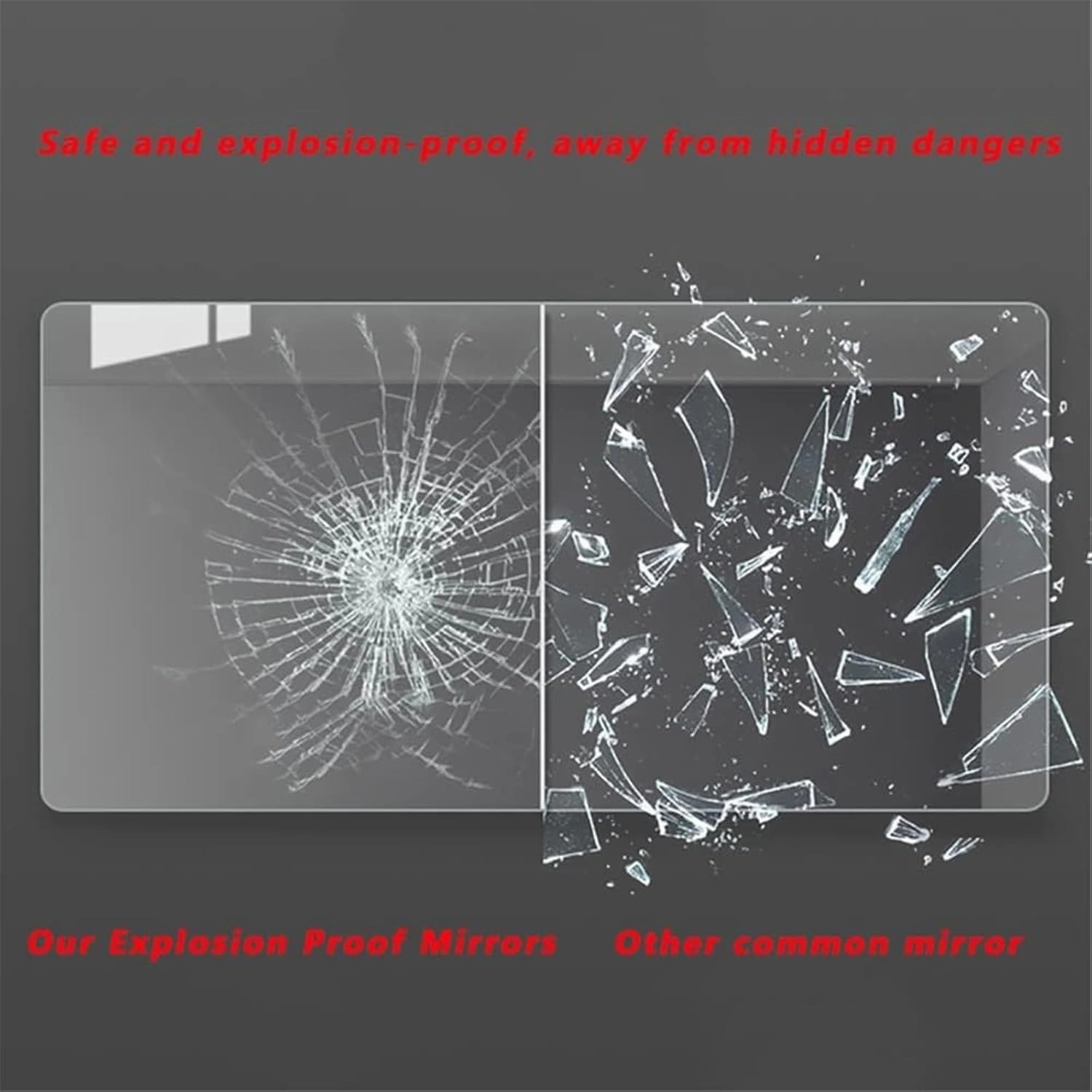 Bathroom Mirror, Anti-Fog and Explosion-Proof Decorative Mirror with Touch Switch Smart Makeup Mirror(White Light,600MM*800MM)