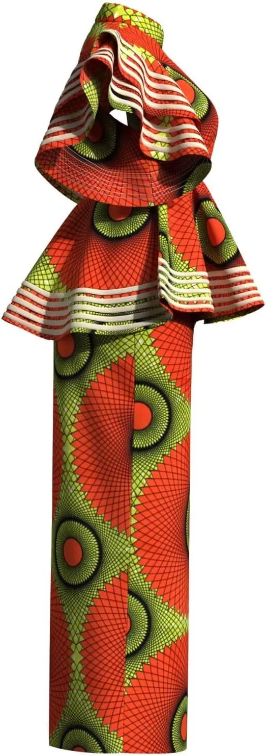 BAZINRICHE Women African Dresses Clothing Dashiki Bazin Riche Dress Women Skirt Set Print Ankara Zipper Top