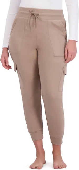 BEARPAW Women's Micro Fleece Drawstring Athletic Jogger Sweatpants with Pockets