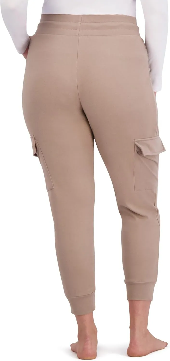 BEARPAW Women's Micro Fleece Drawstring Athletic Jogger Sweatpants with Pockets