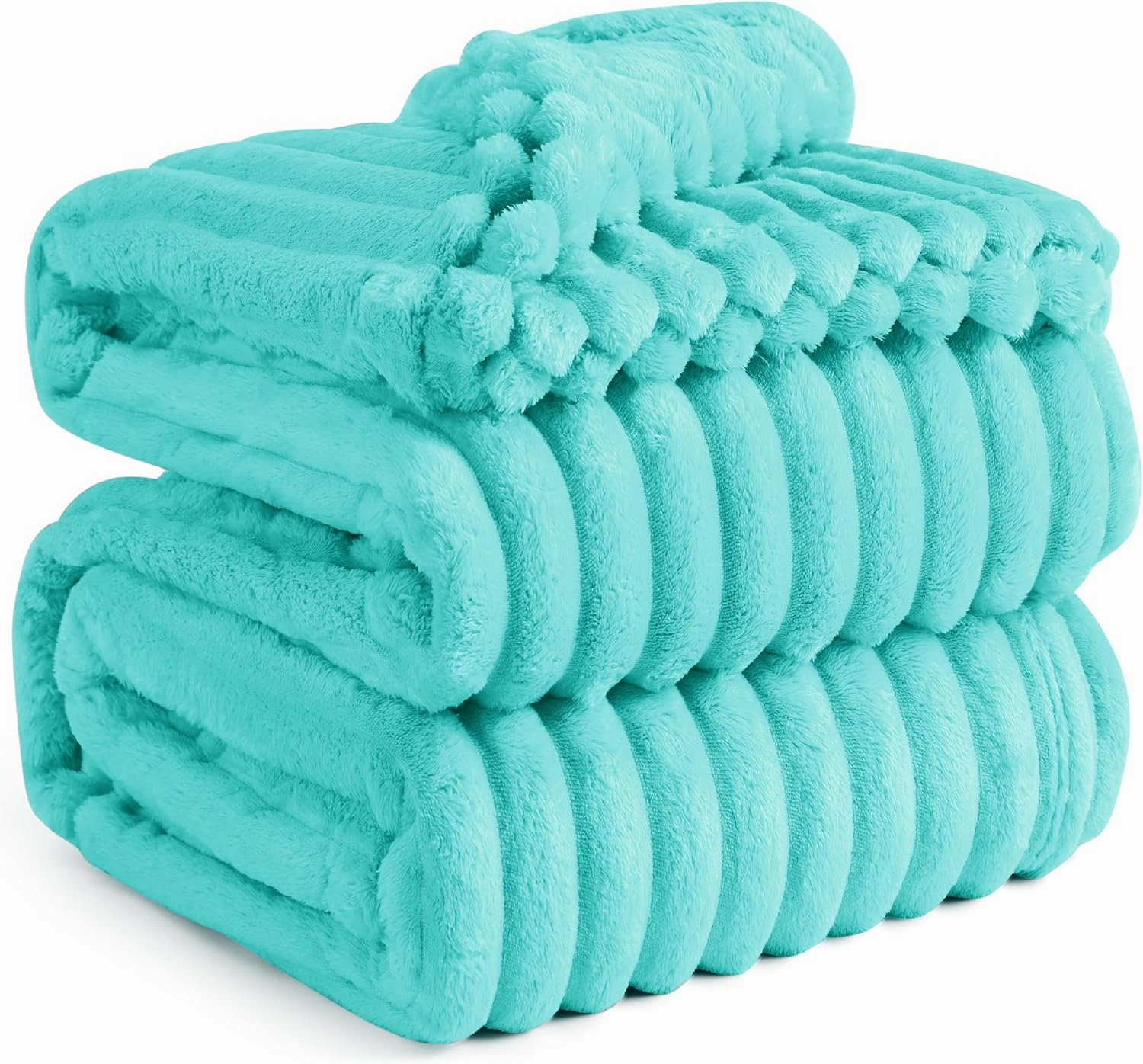 Bedsure Blue Queen Blanket for Bed - GentleSoft Cozy Soft Blankets for Women, Cute Small Fleece Throws for Girls, Birthday Gifts for Women, Mothers Day Decor Gifts for Mom, Blue Fog, 90x90 Inches