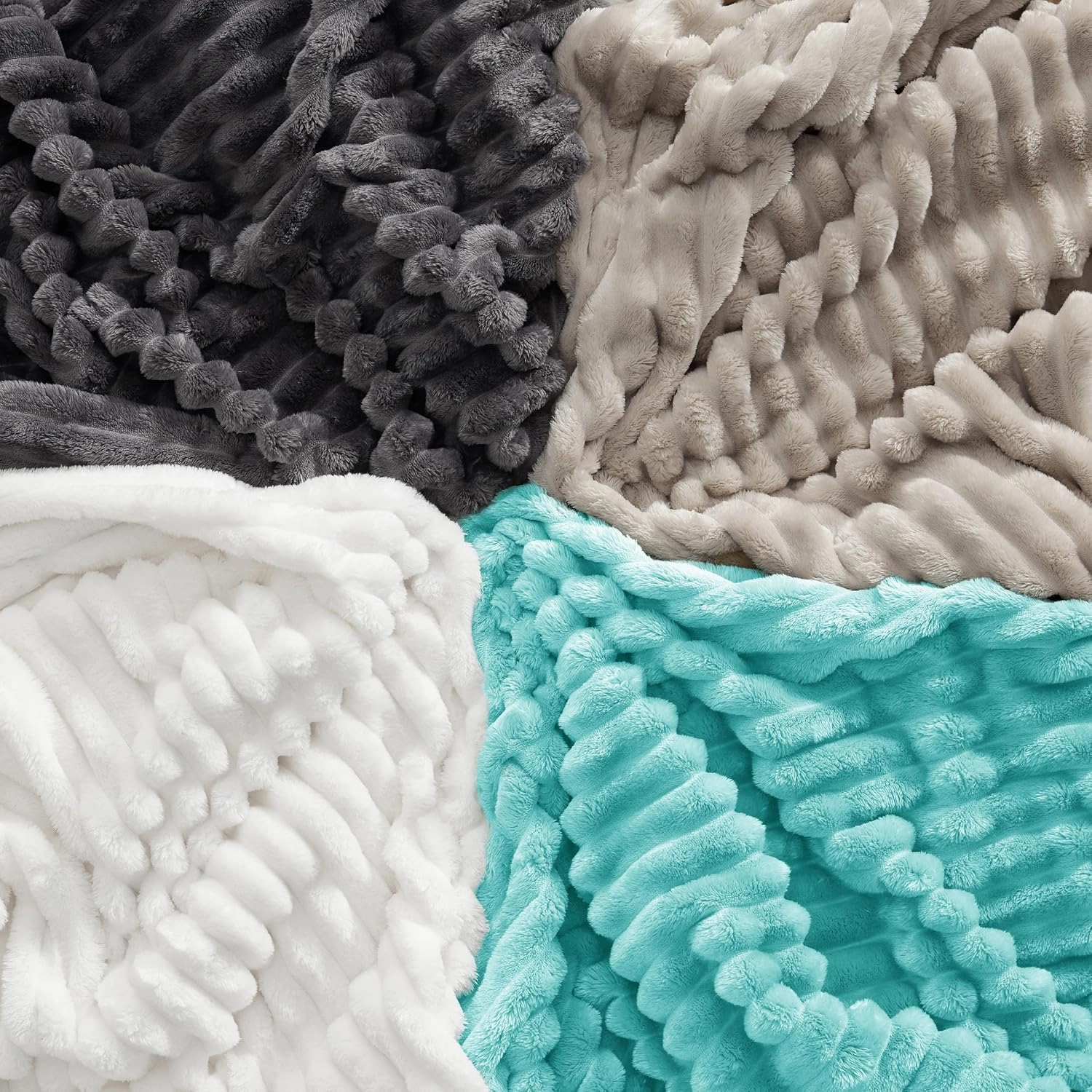 Bedsure Blue Queen Blanket for Bed - GentleSoft Cozy Soft Blankets for Women, Cute Small Fleece Throws for Girls, Birthday Gifts for Women, Mothers Day Decor Gifts for Mom, Blue Fog, 90x90 Inches