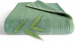 BedVoyage Luxury Spa Bath Towel, 650 GSM Ultra Soft & Plush, Viscose Derived from Bamboo, Super Absorbent, Large Towels for Bathroom 30x54 - Seaglass