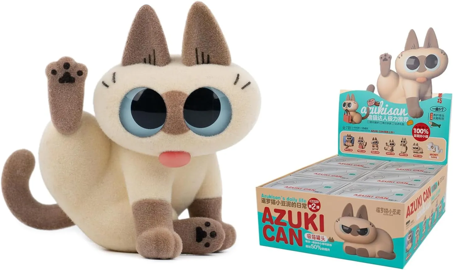BEEMAI Nobeko Azukisan's Daily Series 2 6PCs (Set of 6 No Repeat) Blind Box Random Design Cute Figures Collectible Toys Birthday Gifts