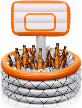 Bencailor Inflatable Cooler Inflatable Football Drink Cooler Toss Game Decoration Rugby Basketball Baseball Blow up PVC Sports Field Party Supply