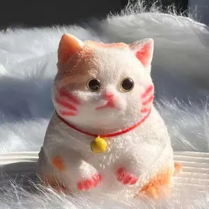 Big Cat Stress Toys - Big Jumbo Stress Relief Toys, Handmade Cat Stress for Adults & Kids, Cute & Soft Cat Design, Stress Relief & Funny, Stress Gifts for Home, Office (Orange Siamese cat)