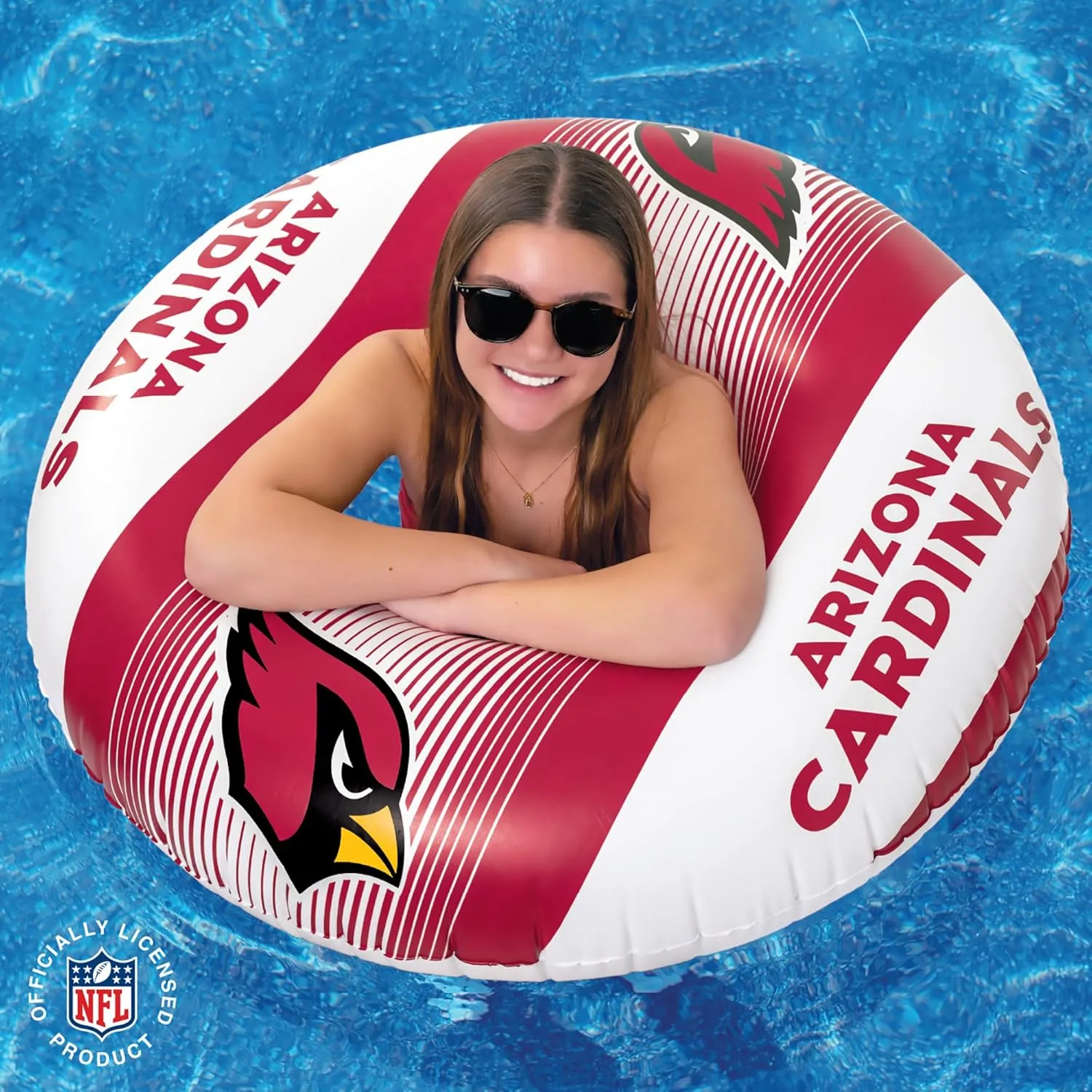 BigMouth 36” Inflatable Pool Floats Officially Licensed NFL Fan Gear Merchandise Inner Tube for Adults and Teens