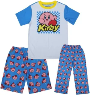 Bioworld Kirby Boys' Pajama 3 pc Pajama Set