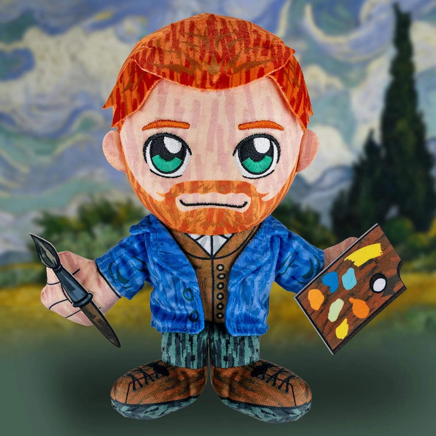 Bleacher Creatures Vincent Van Gogh 8" Kuricha Plush - Soft Chibi Inspired Toy