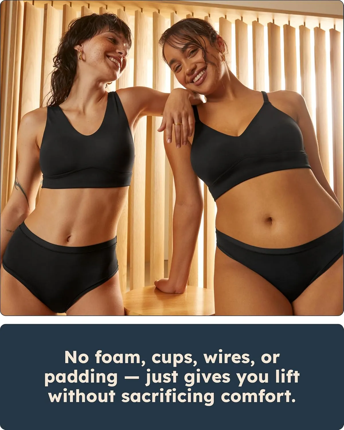Bliss Triangle Bralette - Ultra-Soft & Lightweight, Deep V Bralette for Women