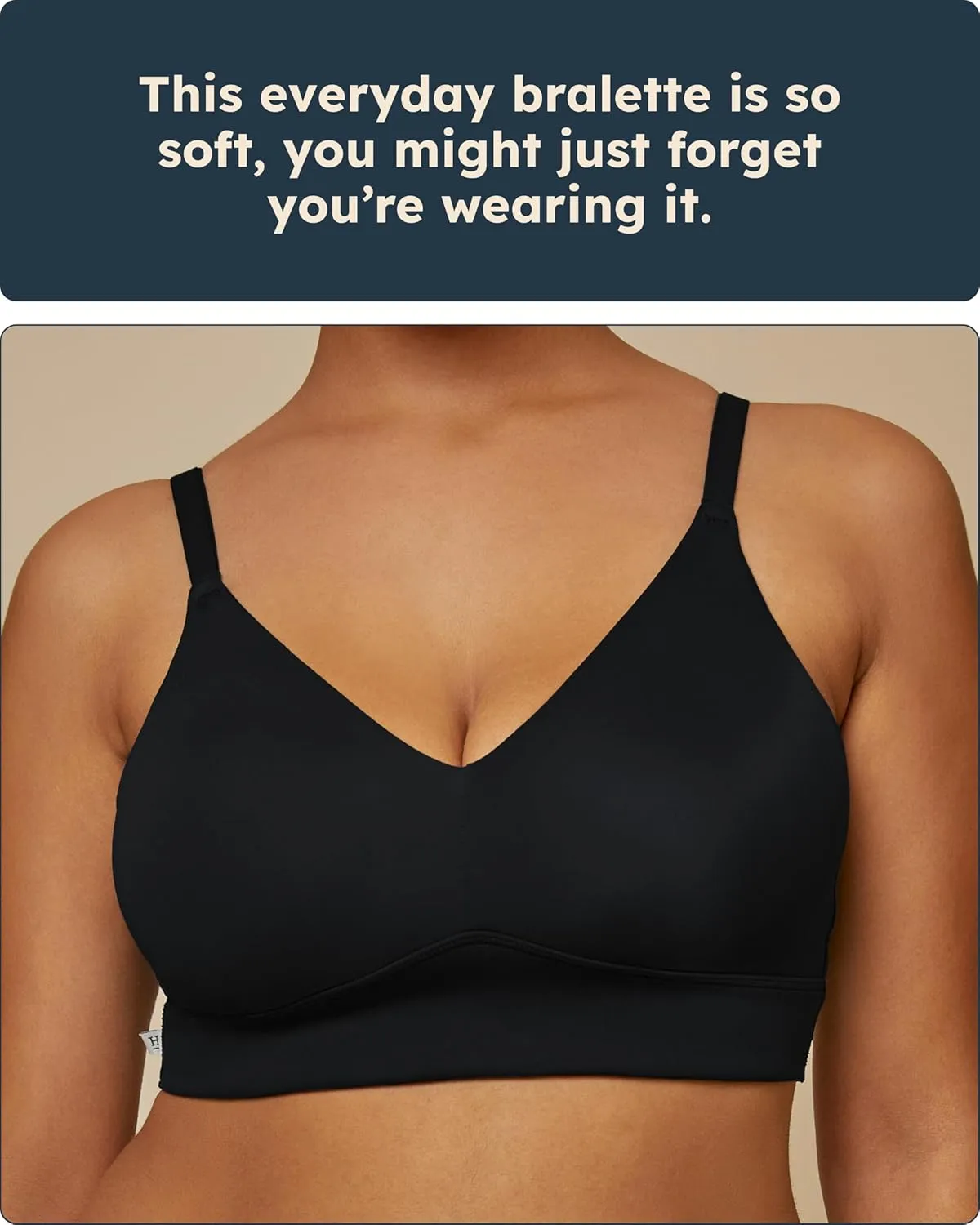 Bliss Triangle Bralette - Ultra-Soft & Lightweight, Deep V Bralette for Women