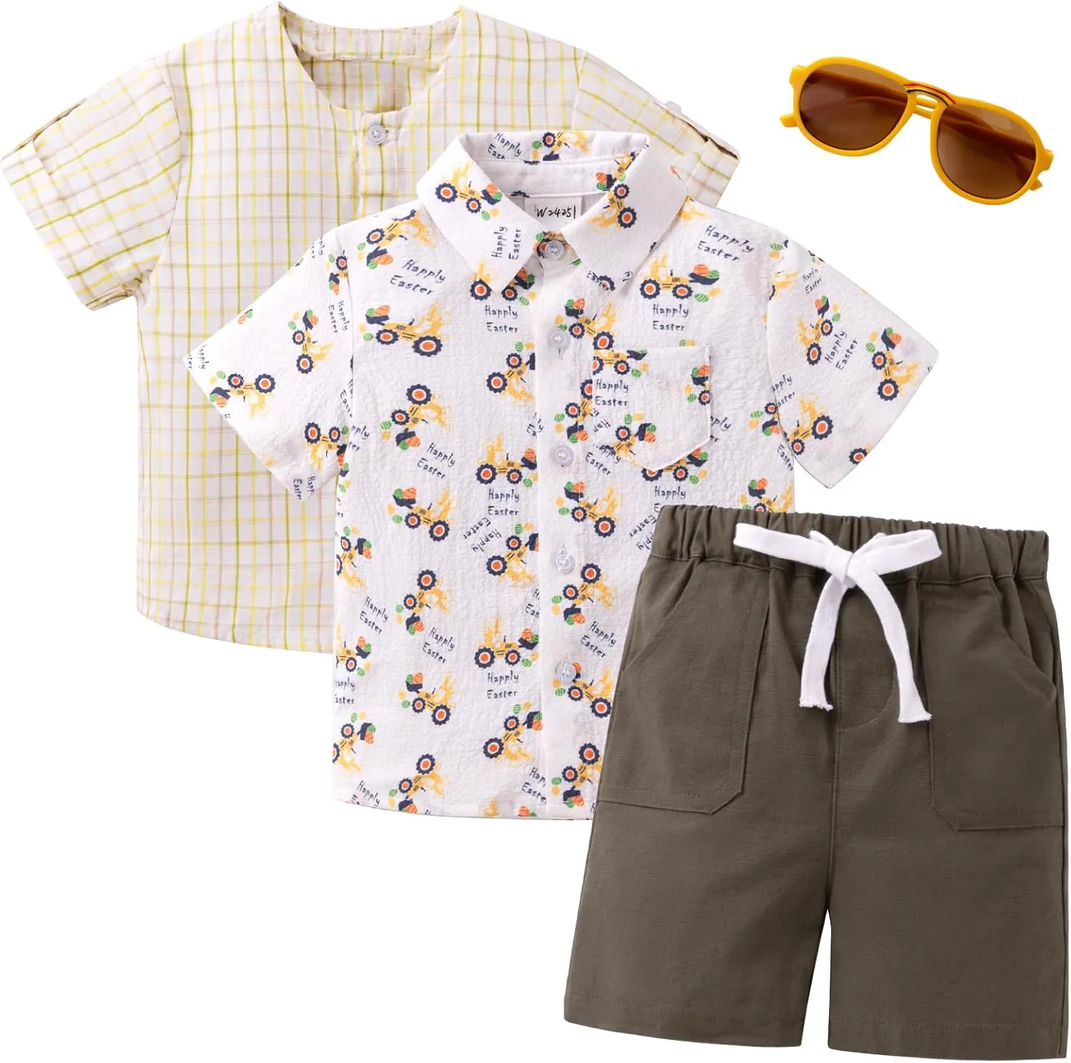 Booulfi Baby Boy Toddler Summer Clothes Wedding Birthday Outfits Suit for Boys T-Shirt and Shorts Set
