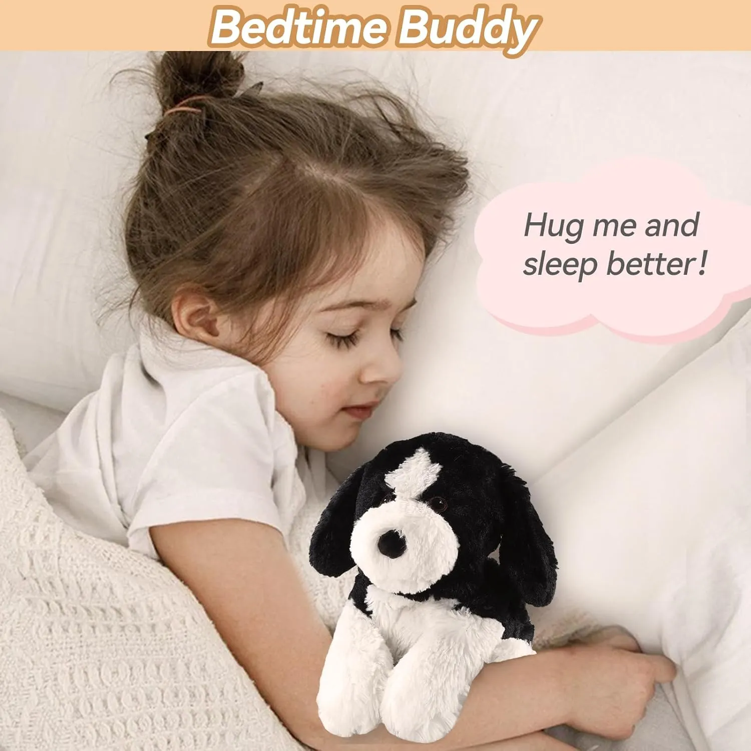 Border Collie Dog Plush Stuffed Animal, Microwave Heating Pads Animal for Cramps & Anxiety Relief, Heatable Cooling Lavender Scentsy Plush Buddy for Adults & Kids