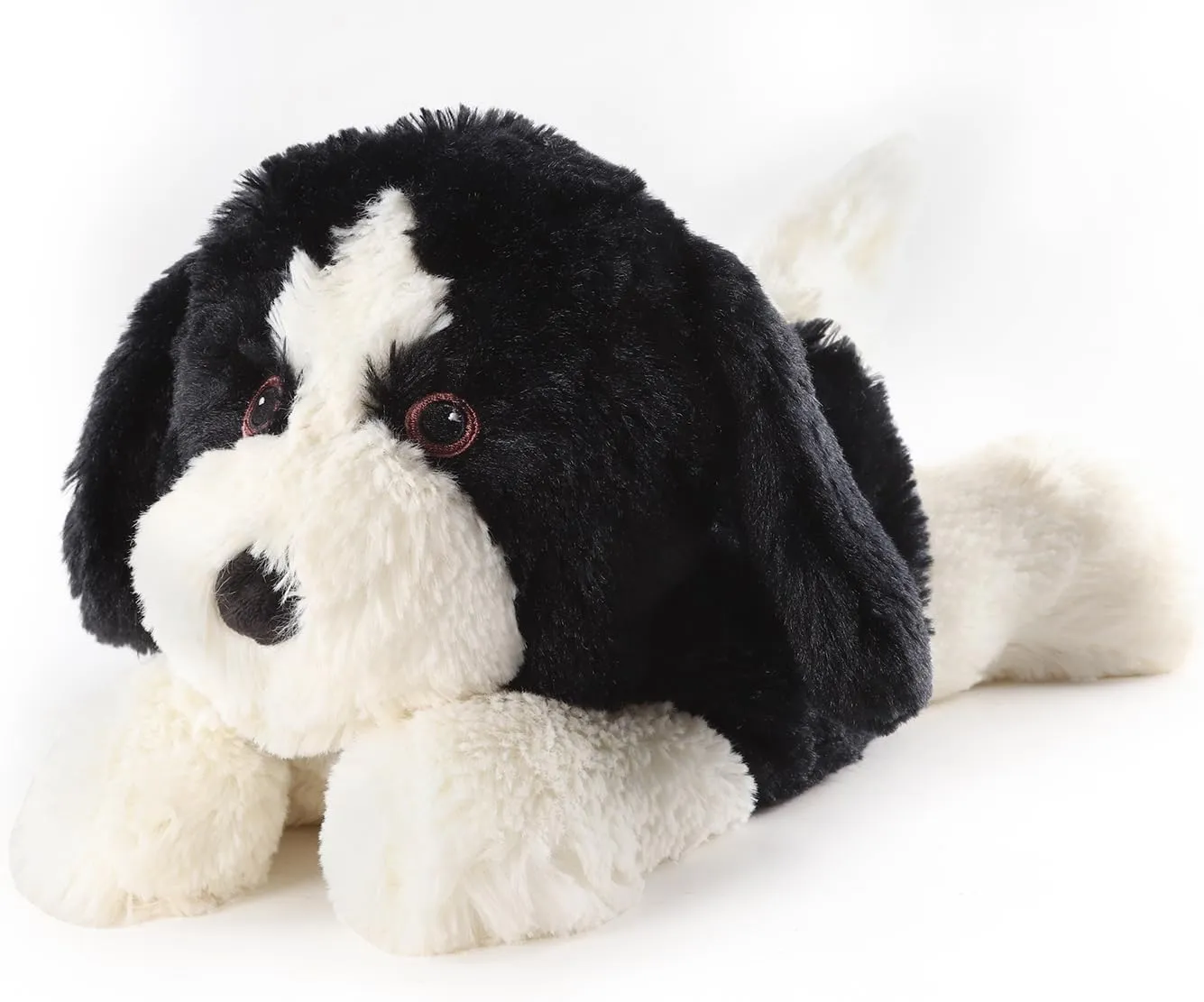Border Collie Dog Plush Stuffed Animal, Microwave Heating Pads Animal for Cramps & Anxiety Relief, Heatable Cooling Lavender Scentsy Plush Buddy for Adults & Kids