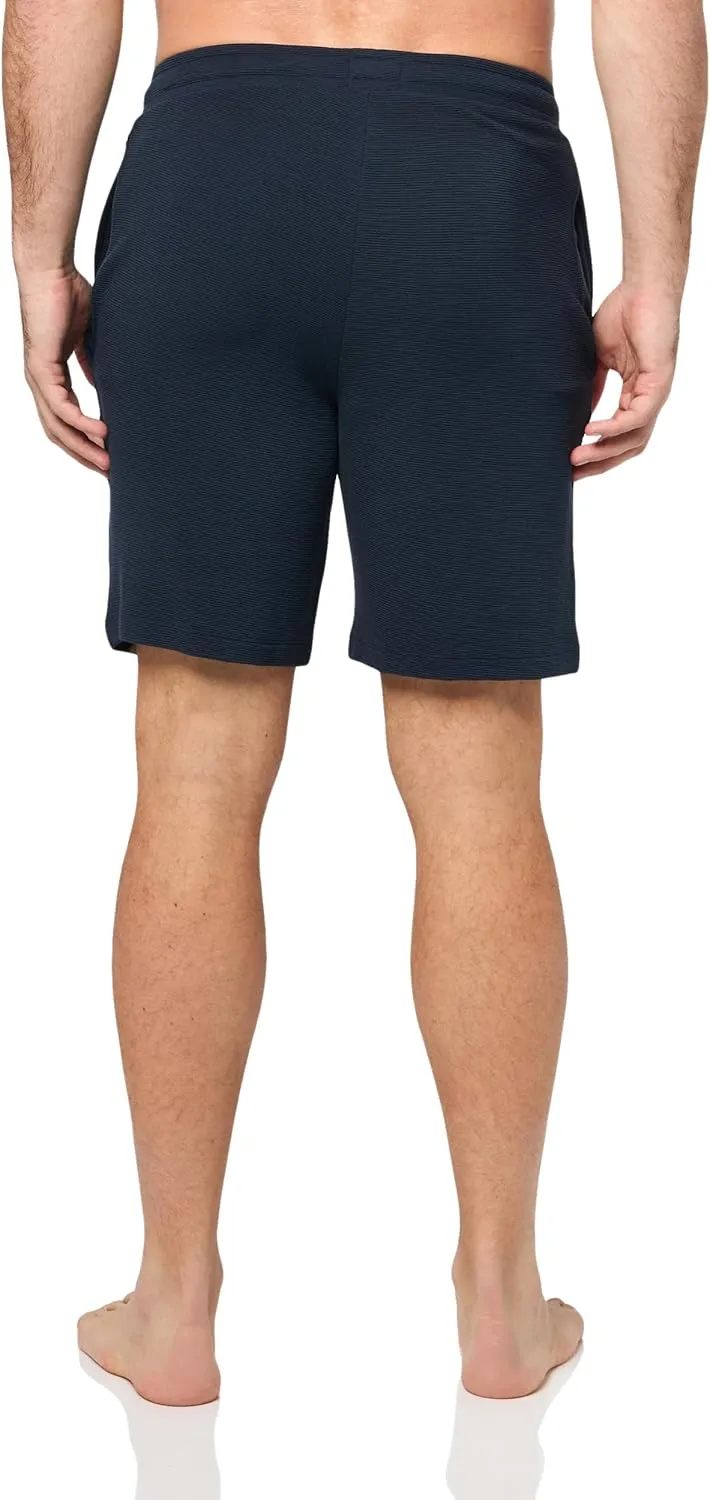BOSS Soft Ribbed Sweat Shorts, Black Berry Blue, M