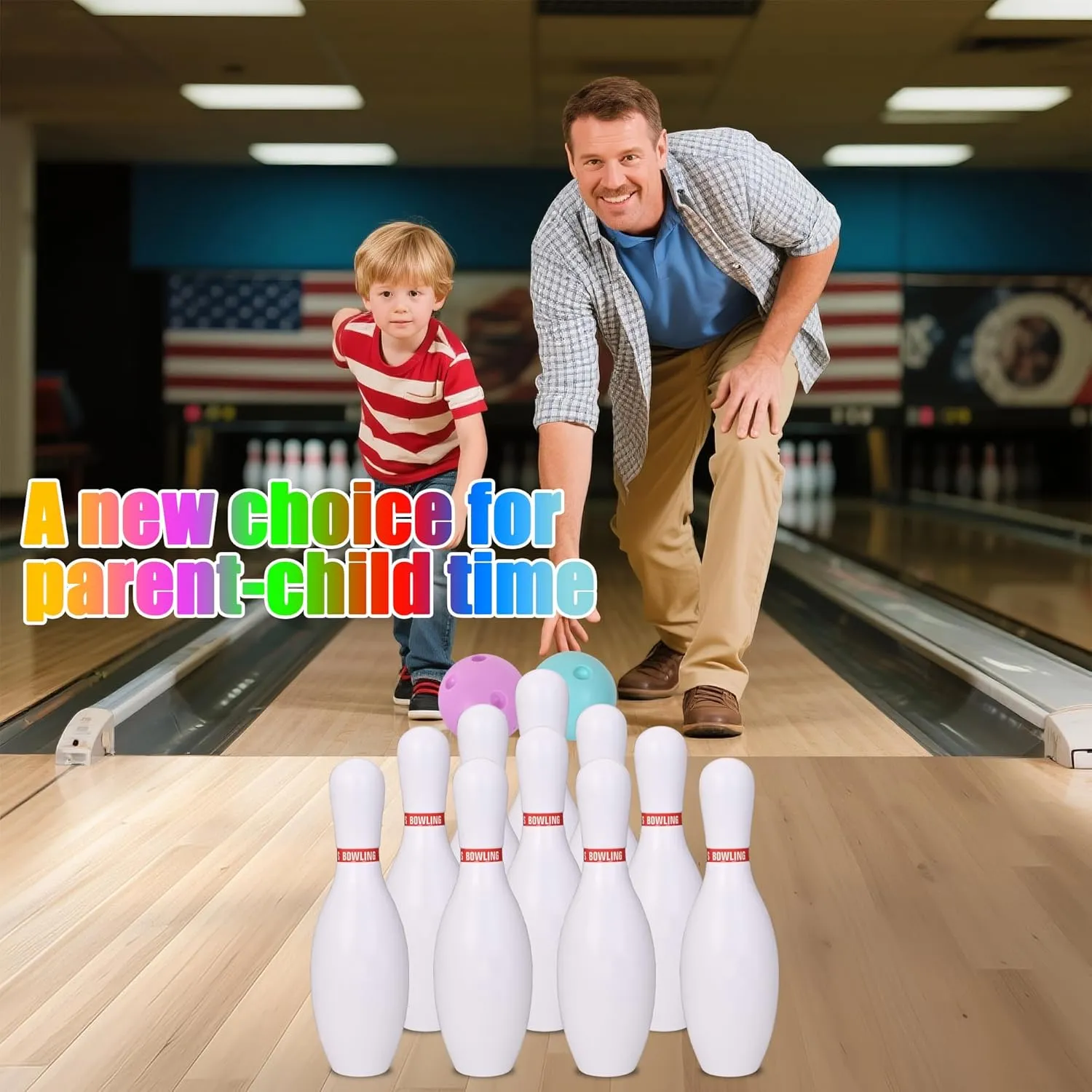 Bowling Set for Kids and Adults, Christmas Birthday Party Games, Kids Education Motor Skills Toys,Perfect Outdoor Toys